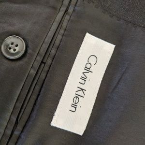 Never Worn Calvin Klein 2 Piece Heather Black Suit